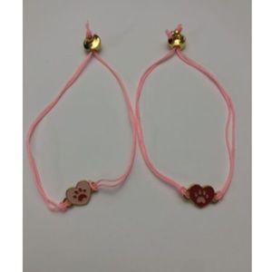 Lucky Fortune BFF Friendship Charm Bracelets Set Of 2 Adjustable Pet Dog Lovers